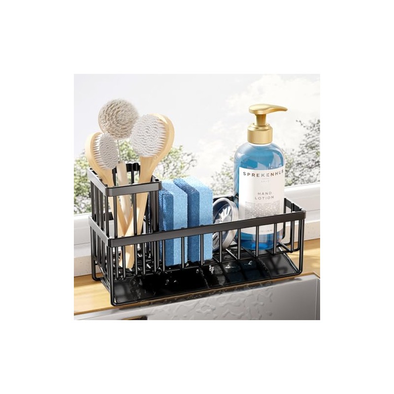 Kitsure Sponge Holder for Kitchen Sink - Rustproof Stainless Steel