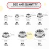 Hilitchi 140-Pcs M3 M4 M5 M6 M8 M10 M12 Hex