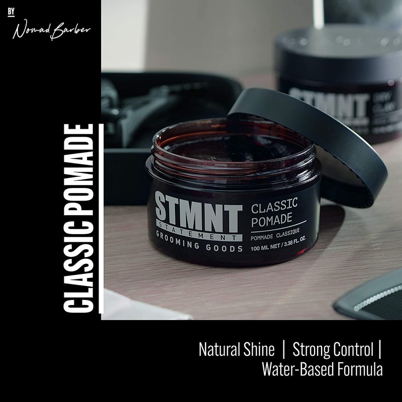 STMNT Grooming Goods Classic Pomade, 3.38 oz | Natural Shine