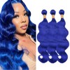 4CG BLUE Body Wave Hair Extensions 16 18 20 Inch