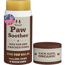 Natural Dog Company Paw Soother Balm & Wax for Dogs, Moisturizing Relief for Dry, Cracked Paws, Lick-Safe, Repairs & Heals, Protects Against Extreme Weather, Coconut Oil & Vitamin E, 2 oz Stick