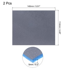 sourcing map 2pcs Sanding Sponge Block, 1800-2000 Grit Sanding Sponge Pad 140mm x 114mm x 5mm Soft Foam Wet Dry Hand Sander Block Sandpaper for Model Metal Wood Furniture Polishing