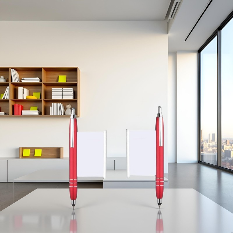 Zhuluck 2Pcs Red Pen With Cheat Sheet,Retractable Paper Ball Point