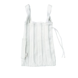 Route Knit Folding Pleated Mini Bag EU Louo Shopper Mini Soffre (Lame White)