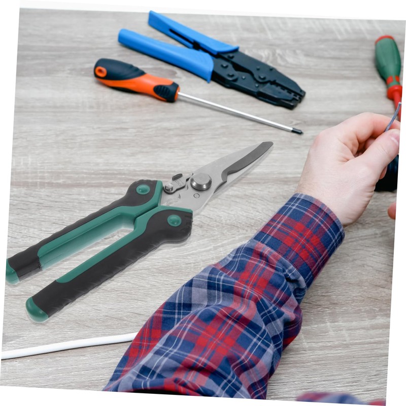 SHINEOFI 1Pc Light Green Cutter Durable Scissor with Slip Handle