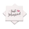 20 Napkins 'Just Married' 33 x 33 cm – Taupe