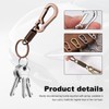 SHMZK Retro Carabiner Shape Keychain, Metal Spring Keyring Holder Organizer