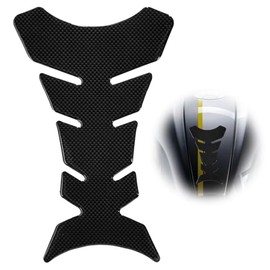 Motorcycle Tank Pad 20 x 14 cm, Black Carbon Fibre Tank Protector Motorcycle, Universal Tank Pad Sticker for All Brands, Motorcycle Tank Pad Accessories, Tank Pad Kawasaki Compatible