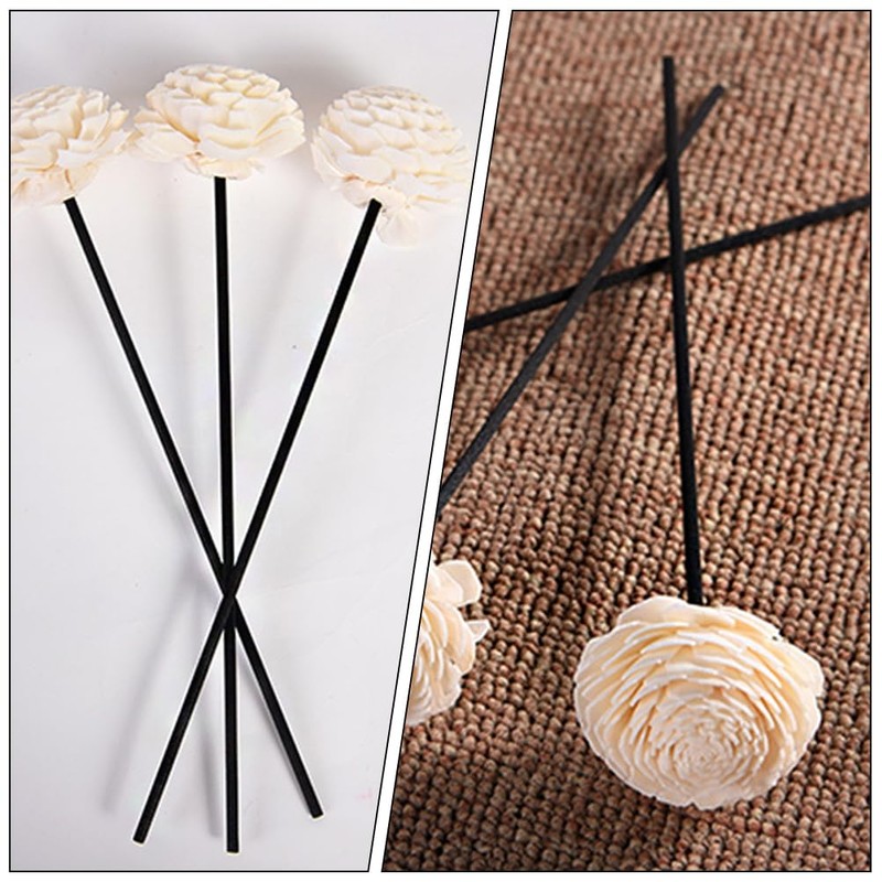 5pcs Rattan Dried Flowers Essential Oil Reed Diffuser Rose Flower