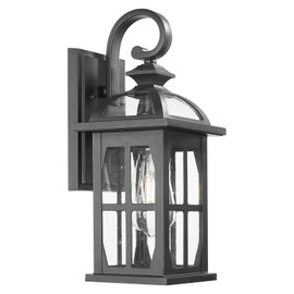 Darkaway Outdoor Wall Lights, Exterior Light Fixture with Seeded Glass, Aluminum Anti-Rust Exterior Lights Sconces Lighting for House Porch Yard Hallway Doorway Garage