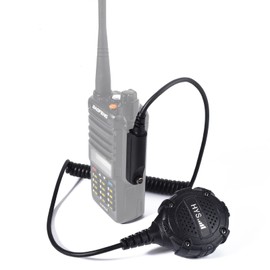 HYS Walkie Talkie Handheld Microphone with PTT, Handheld Speaker Compatible with Baofeng UV-9G UV-9R GT-3WP UV-9R Plus UV-9R Plus MK1 UV-9R PRO UV-82WP(T-56) BF-T57 BF-9700 Radios