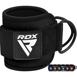 RDX Ankle Straps for Cable Machines Resistance Bands Attachment, 7mm Neoprene Padded 10”x4”, Gym Wrist Cuff Women Men Home Fitness, Weight Lifting D-Ring Booty Leg Workout Curls Kickbacks Hip Abductor