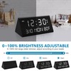Kogonee Wooden Digital Alarm Clock, 0-100% Dimmer, 2 Alarm Settings,