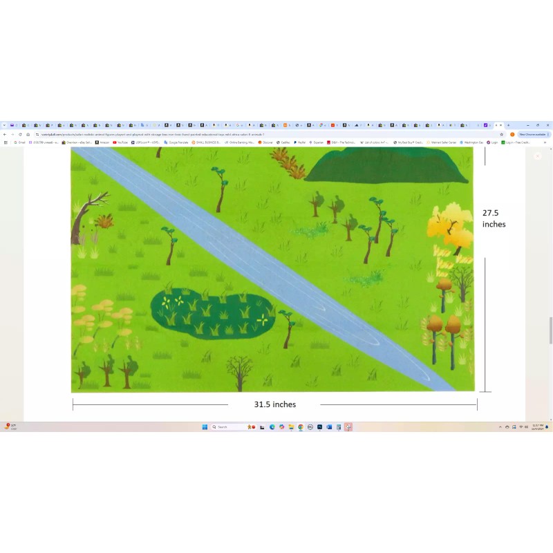 Realistic Safari Animals Playset with Soft Playmat & Storage Box