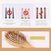 Juego de 4 Cepillos y Peines de Bambú para Cabello