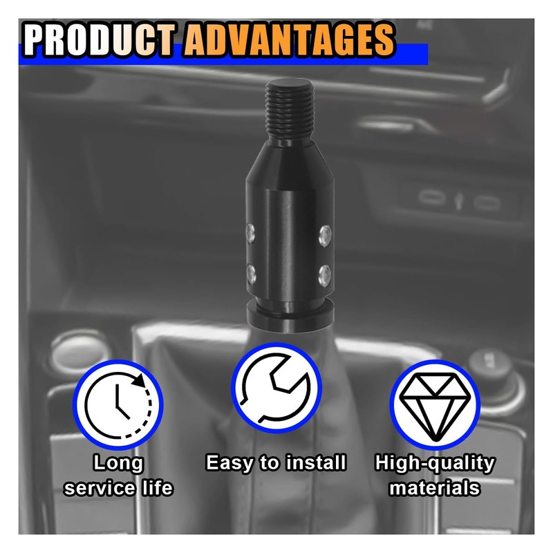 LAINLOY Universal Shift Knob Adapter, M12x1.25 Aluminum Car Gear Shift