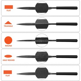 10-Piece Metal File Set for Metal and Wood, Small File Set for Precise Work, with Wooden File Set and Metal File Set, for Metal, Jeweler, Wood, Soapstone and Plastic