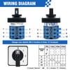 KEYMOO 20A Rotary Changeover Switch 660V 4 Position 3 Phase