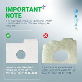 BlueStars MS170 MS180 Air Filter Tune-Up Kit - Compatible with STIHL MS 170 MS 180 017 018 Chainsaw 1130 124 0800 with Spark Plug Fuel Filter Oil Filter