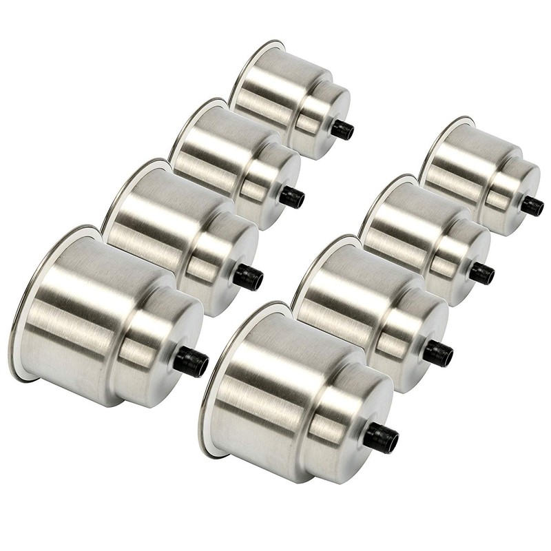 Amarine Made 8pcs Stainless Drink Holder with Drain, Multi-Use Boat