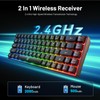 Snpurdiri 60% Wireless Gaming Keyboard and Mouse Combo,LED Backlit Rechargeable