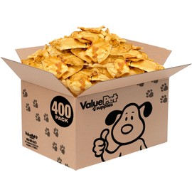 ValueBull USA Rawhide Chips, Chicken Infused, 400 Count Bulk Pack - Natural & Safe, USA Beef Hide, Long Lasting, Chemical Free, No Artificial Flavors