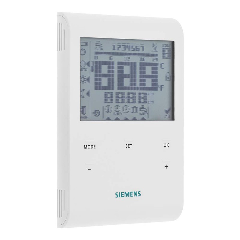 SIEMENS - RDE100 Room Thermostat with Auto Timer Program and