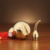 Funeral Small Keepsake Urn for Ashes-100% Brass-Mirror Polishing-Wu Lou Gourd