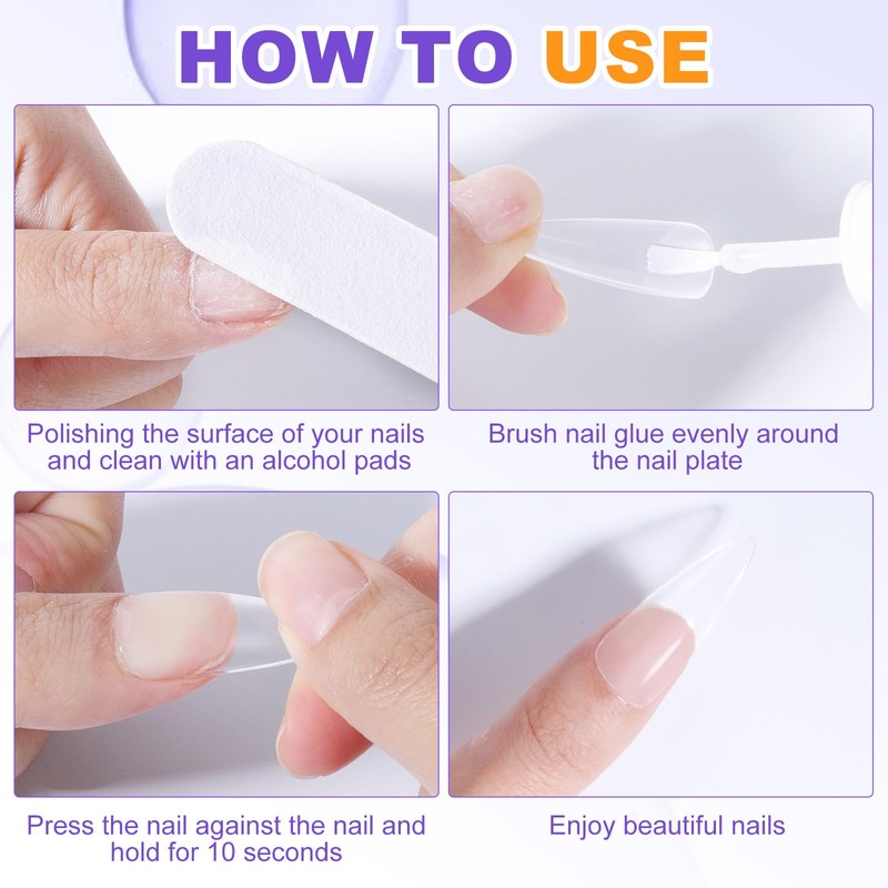 NXJ INFILILA Professional Brush On Nail Glue Arcrylic Nail Glue