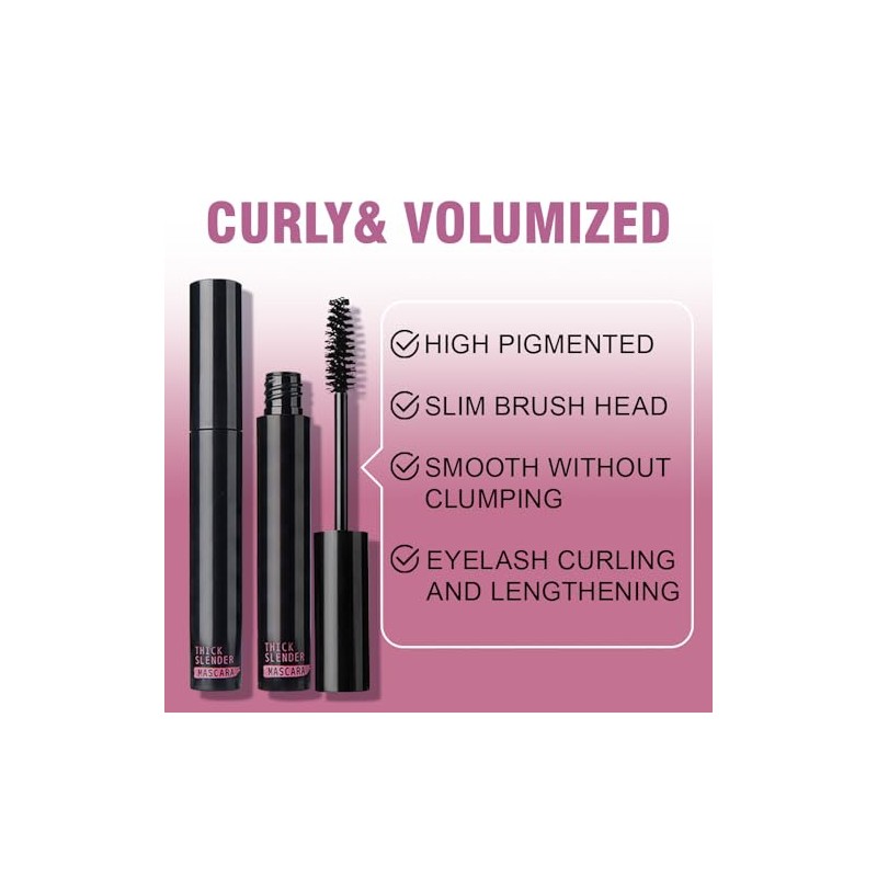 5 Pack Mascara Bulk, Multipack Mini Black Mascara Pack for
