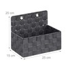 Relaxdays Hanging Storage Basket Organizer Bathroom Hallway Bedroom Hanging Storage