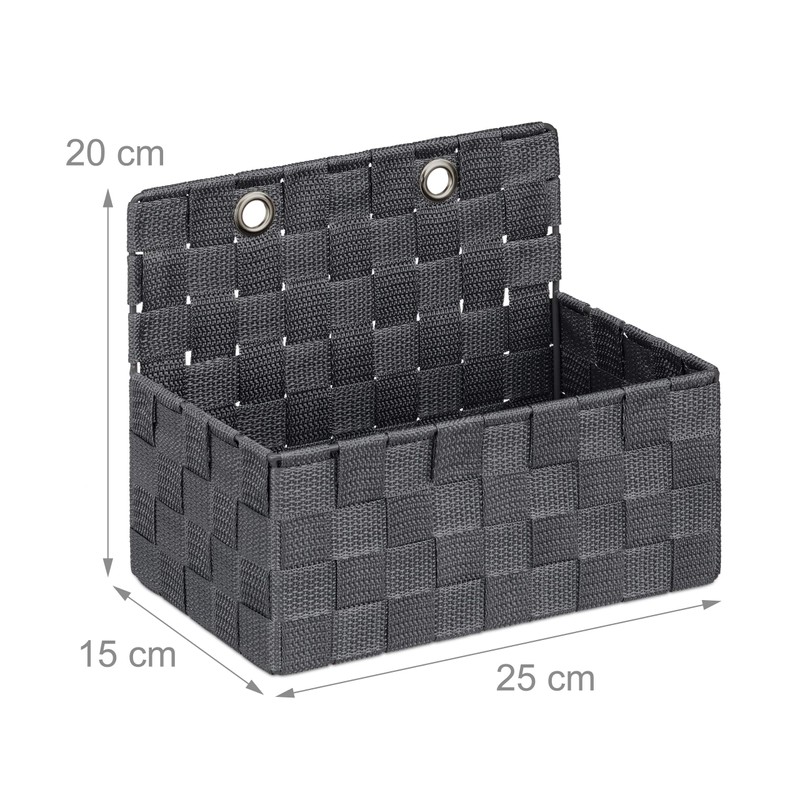 Relaxdays Hanging Storage Basket Organizer Bathroom Hallway Bedroom Hanging Storage