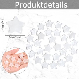 XIANNVXI Set of 20 Rock Crystal Stone Star Crystals Set Natural Gemstones Stars Crystal Stone Polished Stones Lucky Stones Reiki Healing Crystals