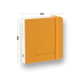 SEMLEART Watercolor Journal - Compact & Portable, 2 Pack, 3.93x3.93” 30 Pages Each, Cold-Pressed, 140lb/300gsm - Ideal for Sketching and Watercolor Painting on The Go (Orange)