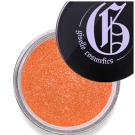 Giselle Cosmetics Copperhead Gummy Organic Mineral Eyeshadow Palette - Orange Glitter, Shimmer, Gold, Copper Tones with Loose Highlighter Makeup - Eye Glitter Makeup for Sparkle Eye Shadow Look
