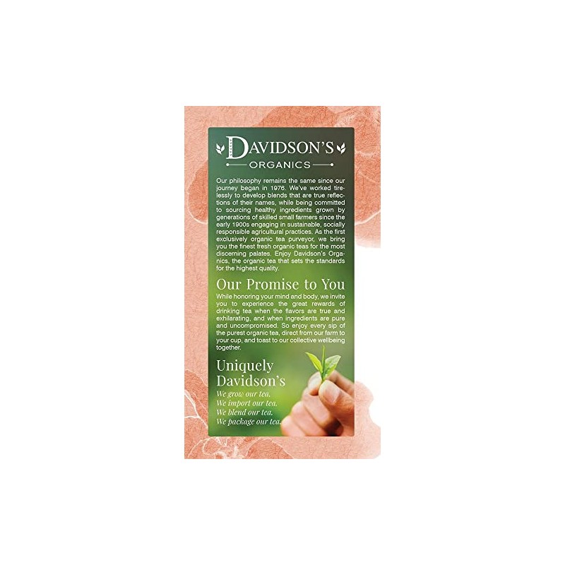 Davidson's Organics, Tulsi Rooibos Chai, 25-count Tea Bags, Pack of
