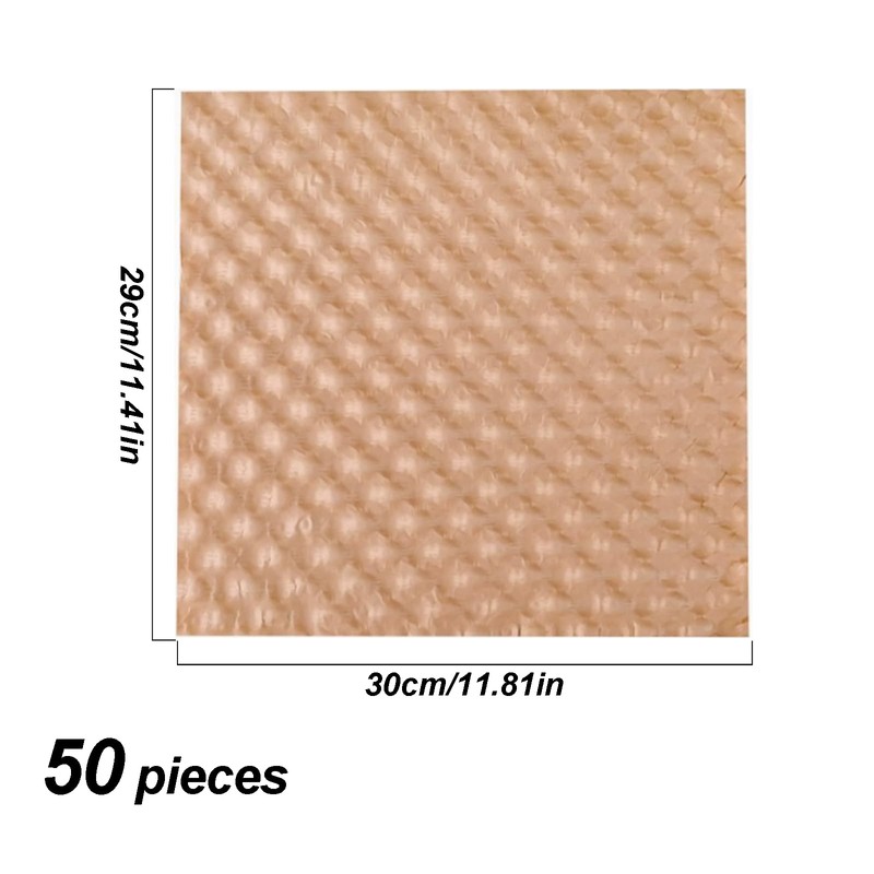 Paper Bubble Wrap Eco Cushioning Wrap, 50 Sheets 29x30cm, Packing