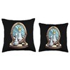 Pawn Queen Chess Player Mirror Reflection Potential Throw Pillow