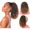 VAVANGA 14inch Short Afro Kinky Curl Ponytail Deep Curly Fluffy