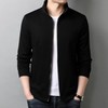 High-Neck Zip-Up Transitional Lightweight Training Jersey Jacket Track Top Black 100