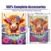 BEAYIOU Cow Diamond Painting Kits for Adults Beginners - Flower