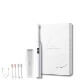 HYRON Pro Elektrische Zahnbürste, 5 Putz- und Intensitätsmodi, wiederaufladbare elektrische Schallzahnbürste, 120 Tage Akkulaufzeit, 2-Minuten-Timer, 4 Aufsteckbürsten, IPX7 wasserdicht, Weiß