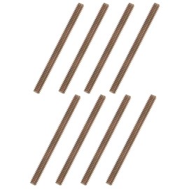 sourcing map 8pcs Color Zinc Fully All Threaded Rod 1/4"-20, 3" Length, Carbon Steel Thread Screw for Furniture Mounting Assembly Fastening