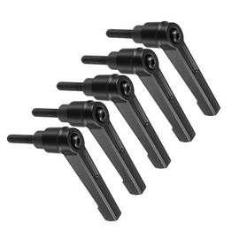 CoCud Clamping Lever Handles M5 x 20 mm Male Thread Adjustable Quick Release Locking Rotating Bolt Knobs Black - (Use: for Lathes) Pack of 5