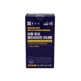 Sellerhub [종근당건강] 종근당 이뮨듀오 멀티비타민 미네랄 780mgx60정 1개 (S39138787) [Chongkundang Health] Chongkundang Immune Duo Multivitamin Mineral 780mg x 60 Tablets 1 Pack (S39138787)