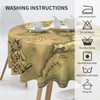 Teery-YY Middle Earth Map Pattern Round Tablecloth 60 inches Resistant