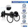 XFORT® Black Ring Gate Latch, Garden Gate Latch, Door Catch,