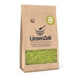 LinsenZeit - Green Mung Beans 600 g - Mung Beans - Natural and Unpeeled Mung Beans - Vegan, No Additives & Premium Quality