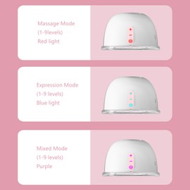 YOUHA YH-7006 Wearable Hands Free Electric Breast Pump Silent Invisible Breast Pump 3 Modes 9 Levels of Suction 150ML Large Capacity with 24mm/28mm Flange Carrying Bag for Home Travel