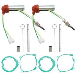 Saihisday 2Pcs Glow Plug Repair Kit, 12V 2KW 5KW 8KW Parking Diesel Ignition Plug Tool, Ceramic Air Heater Glow Plug with Filter and Removal Fitting Tool for Parking Heater